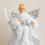 45cm Large White Christmas Angel with SIlver Wings Tree Topper 4