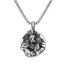 Men's Leo Zodiac Pendant Necklace Hip Hop Ins Style Unique Jewelry Sweater Chain
