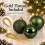 30 Pine Green Baubles Shatterproof Christmas Tree 3