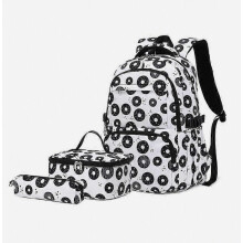 Zaino compatibile con le bambine, set di 3 zaini scolastici per bambini, grande capacità, stampa, zaino scolastico carino, borsa leggera_regalo a sor
