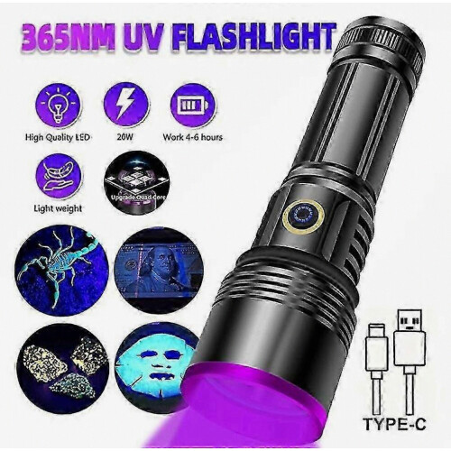 Φακός UV 365nm 30W συμβατός με μαύρο φως, ανίχνευ 2