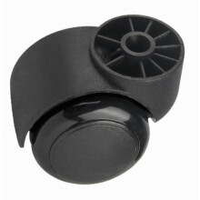 Ruedas giratorias negras silenciosas sin vástago de pulgadas - compatibles con sillas de oficina - Ruedas para muebles - 5 unidades - Regalo sorpresa