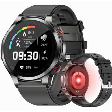 (Black) Blood Sugar Monitor Watch, Painless Non-invasive Blood Glucose Monitor Smart Watch, 24/7 Heart Rate, Blood Oxygen, Blood Pressure, Body Tempe