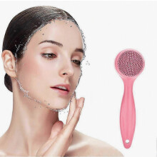 Exfoliante facial resistente al agua, compatible con el cuidado suave de la piel, cepillo facial manual con mango ergonómico y cepillo de limpieza de