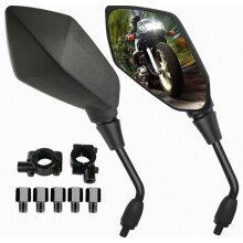 2 Compatiblemotorcycle mirrors with 7/8" handlebar ends and 10/8mm bolts_Surprise Gift