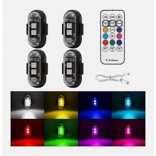 Κιτ 8 χρωμάτων επαναφορτιζόμενης λυχνίας LED USB 1