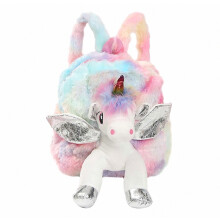 Mála Droma Plush Dearadh Aonbheannaigh do Pháistí atá Comhoiriúnach le Scoil agus Taisteal 2 Phíosa_Bronntanas Iontas