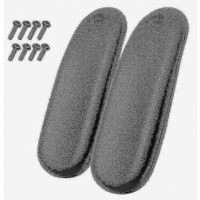 Almohadillas negras compatibles para reposabrazos de sillas de oficina ergonómicas (juego de 2) Sillas de escritorio compatibles_Regalo sorpresa