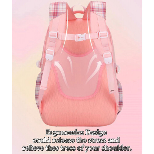 Girls Lightweight School Backpack with Multiple Compartments, Compatible Elementary Students_Surprise Gift 2