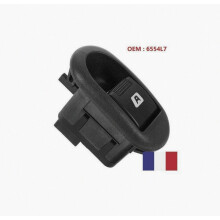 Interruttore alzacristalli elettrico anteriore sinistro/destro compatibile con Citroën C2, C3, C3 Pluriel e Peugeot 1007 – 6554L7_Regalo a sorpresa