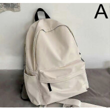 Sac à dos étudiant polyvalent et résistant, coloris uni, grande capacité, cadeau surprise.