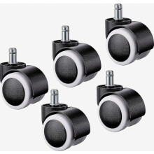 5 ruedas para silla de oficina compatibles con suelos duros, 10x22mm_Surprise Gift