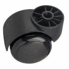 Ruedas giratorias negras silenciosas sin vástago de pulgadas - Compatibles con sillas de oficina - Ruedas para muebles - 5 unidades - Regalo sorpresa