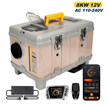 Sunster Chauffage Diesel Portable 8KW, 12V/220V, Bluetooth et Contrôle à Distance, pour Voiture et Camping-car
