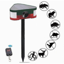 Repelente ultrasónico solar para animales, repelente de aves para exteriores, repelente de plagas para jardín_Regalo sorpresa