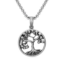 Viking Tree of Life Necklace Vintage Hollow Pendant Minimalist Peace Tree Jewelry