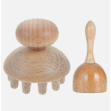 Houten nekmassageroller - Handheld Zweedse massagecup, compatibel met ontspannings- en stressverlichter_Verrassingscadeau