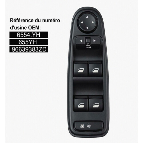 C4 Picasso Front Left Wing Mirror Switch 6554.YH Window Regulator Switch Button Compatible Citroen C4 GP_Surprise Gift 1