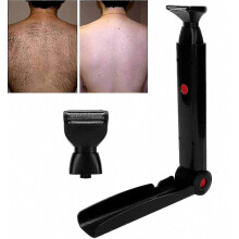 Back Shaver Compatible Men,180folding Handle Electric Shaver With Usb Charging Back With 2 Interchangeable Blades,diy Back Body Hair Removal Compatib
