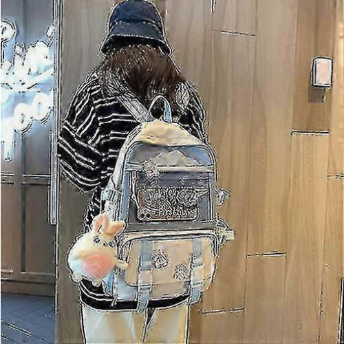 Σακίδιο πλάτης Kawaii με καρφίτσα Kawaii και αξεσ 1
