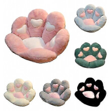 Kattenpootkussen voor autostoel, geschikt voor gaming, kantoor en auto. Zacht, pluizig kussen met imitatiekonijnenpluche, antislip autostoelkussen, h