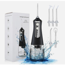 Portable 300ML Oral Irrigator Water Flosser Tartar Remover Compatible Teeth 5 Nozzels 3 Modes USB Rechargeable Teeth Cleaning Tool_Surprise Gift