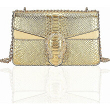 Women's Snake Print Crossbody Shoulder Bag PU Leather Satchel Chain Purse Evening Clutch Handbag_Surprise Gift