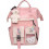 Backpack With Pin And Accessories Backpack Cute Aesthetic Backpack Cute Backpack compatible with School (pink)_Surprise Gift 1