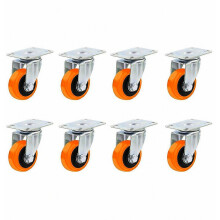 Juego de 8 ruedas giratorias de 1.5 pulgadas, compatibles con placas giratorias de 360, ideales para cajas de almacenamiento, muebles pequeños y la