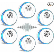 Eu/us/uk Plug 6 Packs Ultrasonic Pest Repeller, Electronic Pest Repellent Plug In Indoor Pest Control Compatible Insect, Roach, Mice, Spider, Ant, Bu