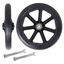 ruedas delanteras de 8 pulgadas con rodamientos, compatibles con sillas de ruedas, andadores y rollators. Color gris. Regalo sorpresa.