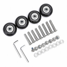 Juego de 4 ruedas giratorias de goma de repuesto de 40 x 18 mm, compatibles con maletas. Regalo sorpresa.