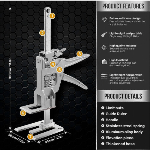 Pcs Labor Saving Arm Tool Jack,height Adjustment Lifting Device,suitable Compatible Installing Cabinets - q36/YY_Surprise Gift 1