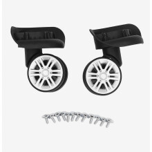 Par de ruedas para maletas de viaje, fabricadas en ABS, resistentes al desgaste, compatibles con baúles, ideales como regalo sorpresa.