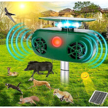 Ultrasone insectenverdelger, insectenverdelger op zonne-energie, waterdicht, druppelbestendig, voor gebruik in de tuin_verrassingscadeau