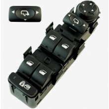 Comando alzacristalli compatibile con Citroen C4, C5, Peugeot 308, 508, 3008 e 5008 (2008-2017) anteriore sinistro (lato guidatore)_Regalo a sorpresa