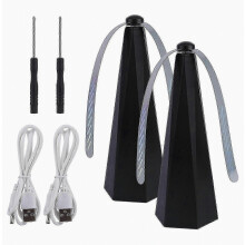 Paquete de 2 ventiladores repelentes de moscas recargables por USB, giratorios, compatibles con mesas y para uso doméstico_Regalo sorpresa