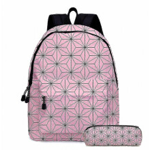 Sac à dos Demon Slayer Kimetsuno Yaiba, multipoches, pour garçons et filles, idéal pour l'école. Lot de 2 sacs pour adolescentes. Cadeau surprise.