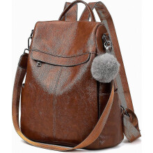 Sac à dos en cuir imperméable pour femme - Sac de voyage antivol pour l'école - Cadeau surprise