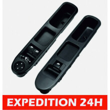 Interruttore alzacristalli lato passeggero e lato guidatore in 2 pezzi, compatibile con Peugeot 207 e Citroen C3 (6554.QC, 6 pin, 6490HQ, 6554HJ)_Reg