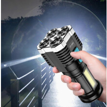 Lampe torche LED 1000 lumens, rechargeable par USB, étanche, idéale pour les situations d'urgence en extérieur - Cadeau surprise