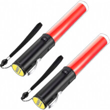 Pack LED Signal Wand Flashlights, 11 Inch Battery Operated Traffic Wands Compatible Diverse Uses_Surprise Gift