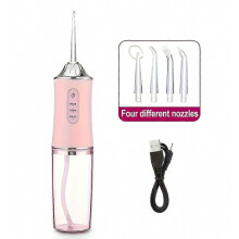Elektrische waterflosser met nauwkeurige drukregeling, 360 draaibare sproeier, slimme monddouche, USB-oplaadbaar, compatibele sproeiers, geschikt vo