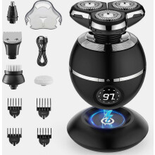 Men's Head Shaver, 3D Electric Shaver Compatible Men - 3 in 1 Wet and Dry Head Shaver Compatible Face and Head Shaving - IPX7 Waterproof Rotary Beard