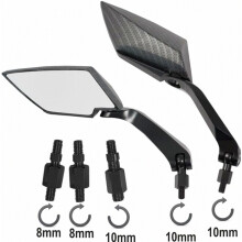 Pair of Motorcycle Scooter Custom Carbon Fiber Mirrors A-Pro Adapter_Surprise Gift