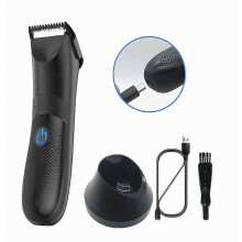 Scheerapparaat voor mannen, opzetkam, trimmer voor lichaamshaar in 3 standen, waterdichte oplaadbehuizing, geschikt voor zowel nat als droog gebruik,