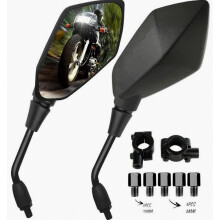 Espejos retrovisores compatibles para motocicleta, juego de 2 espejos retrovisores laterales para motocicleta, con extremos de barra de 7/8" (22 mm)