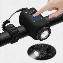 Bluetooth-fietsclaxon, 110 dB luid elektrisch alarm, USB-oplaadbaar, waterdicht, 6 geluidsstanden, geschikt voor volwassenen, zwart_verrassingscadeau