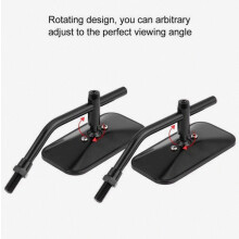 Motorcycle Mirrors 1 Pair of Rectangular Motorcycle Side Mirrors, Black Square Motorcycle Mirrors_Surprise Gift