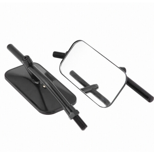 Motorcycle Mirrors 1 Pair of Rectangular Motorcycle Side Mirrors, Black Square Motorcycle Mirrors_Surprise Gift 2